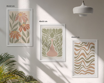 Billedvæg inspiration Pastel abstrakte blomster