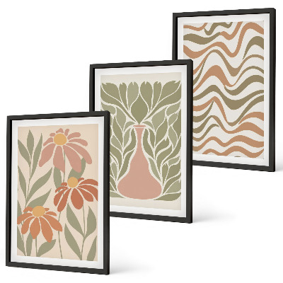Billedvæg inspiration Pastel abstrakte blomster