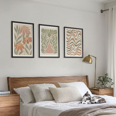 Billedvæg inspiration Pastel abstrakte blomster