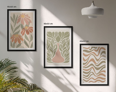 Billedvæg inspiration Pastel abstrakte blomster