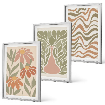 Billedvæg inspiration Pastel abstrakte blomster