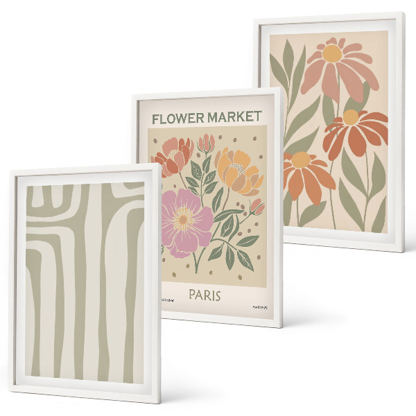 Billedvæg inspiration Botaniske motiver Parisisk minimalisme