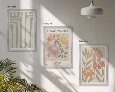 Billedvæg inspiration Botaniske motiver Parisisk minimalisme