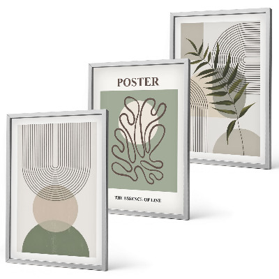 Billedsæt til soveværelset Geometriske botaniske mønstre