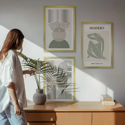 Plantegrafik stilfuld plakat med inspiration til billedvæg