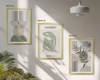 Plantegrafik stilfuld plakat med inspiration til billedvæg