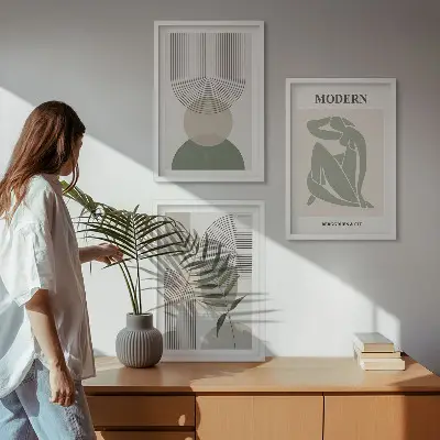 Plantegrafik stilfuld plakat med inspiration til billedvæg