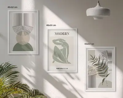 Plantegrafik stilfuld plakat med inspiration til billedvæg