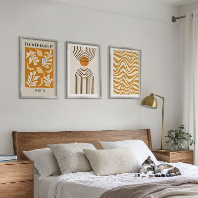 Billedvæg inspiration Plakater med geometriske plantemønstre