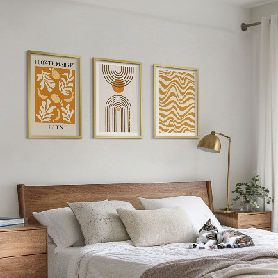 Billedvæg inspiration Plakater med geometriske plantemønstre