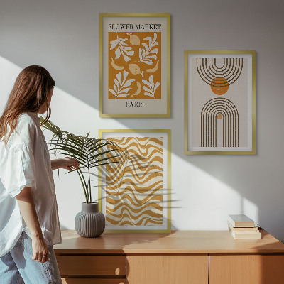 Billedvæg inspiration Plakater med geometriske plantemønstre