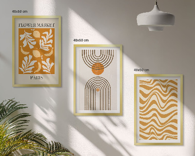 Billedvæg inspiration Plakater med geometriske plantemønstre