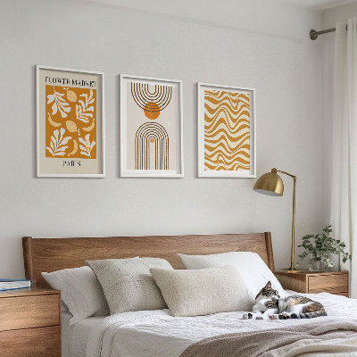 Billedvæg inspiration Plakater med geometriske plantemønstre
