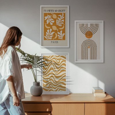 Billedvæg inspiration Plakater med geometriske plantemønstre