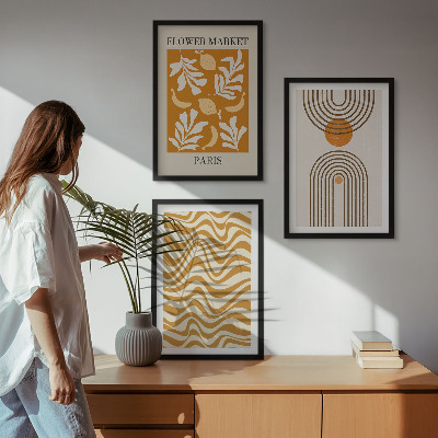 Billedvæg inspiration Plakater med geometriske plantemønstre