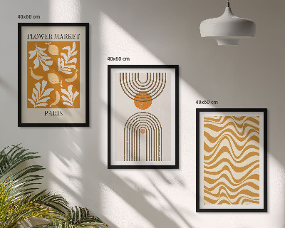 Billedvæg inspiration Plakater med geometriske plantemønstre