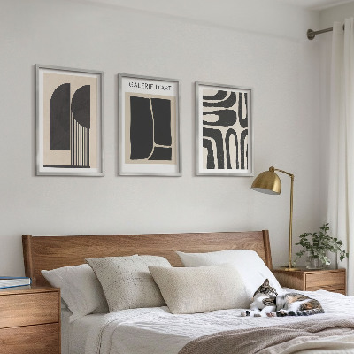 Billedsæt til soveværelset Abstrakte minimalistiske plakater