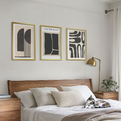 Billedsæt til soveværelset Abstrakte minimalistiske plakater