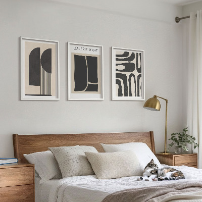 Billedsæt til soveværelset Abstrakte minimalistiske plakater