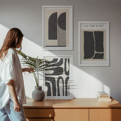 Billedsæt til soveværelset Abstrakte minimalistiske plakater