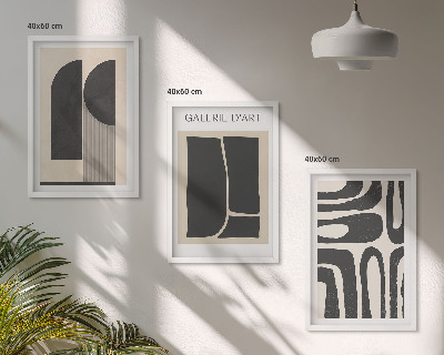 Billedsæt til soveværelset Abstrakte minimalistiske plakater