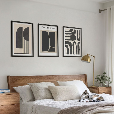Billedsæt til soveværelset Abstrakte minimalistiske plakater