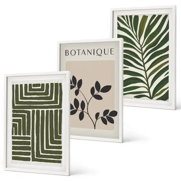 Billedvæg med botanisk minimalisme boho inspiration