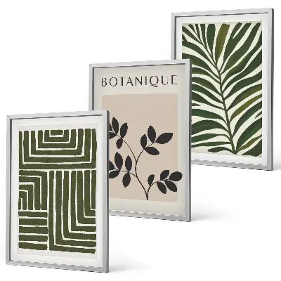 Billedvæg med botanisk minimalisme boho inspiration