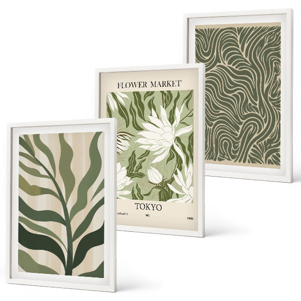 Billedvæg inspiration Plantemønstre boho dekorationer