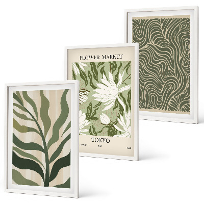 Billedvæg inspiration Plantemønstre boho dekorationer