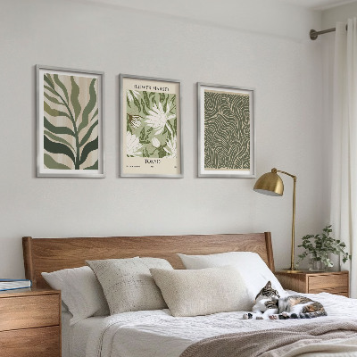 Billedvæg inspiration Plantemønstre boho dekorationer