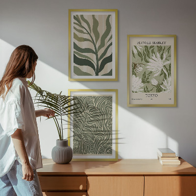 Billedvæg inspiration Plantemønstre boho dekorationer