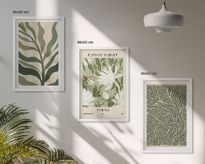 Billedvæg inspiration Plantemønstre boho dekorationer