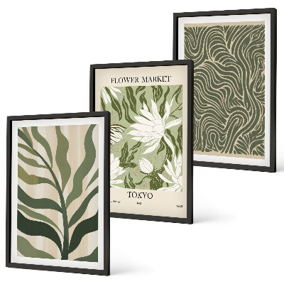 Billedvæg inspiration Plantemønstre boho dekorationer