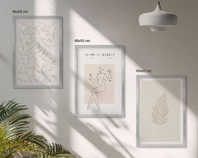 Billedsæt til soveværelset Minimalistiske botaniske motiver