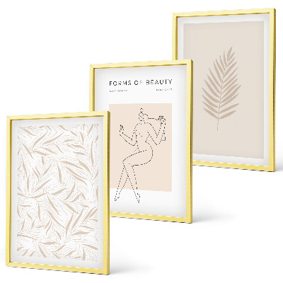 Billedsæt til soveværelset Minimalistiske botaniske motiver