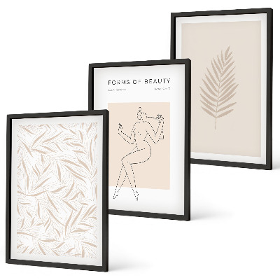 Billedsæt til soveværelset Minimalistiske botaniske motiver