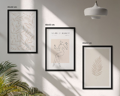 Billedsæt til soveværelset Minimalistiske botaniske motiver
