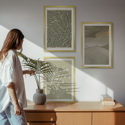 Billedvæg inspiration Abstrakte blomsterbølgede mønstre