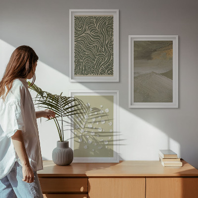 Billedvæg inspiration Abstrakte blomsterbølgede mønstre