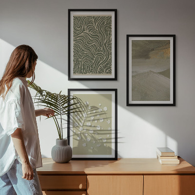 Billedvæg inspiration Abstrakte blomsterbølgede mønstre