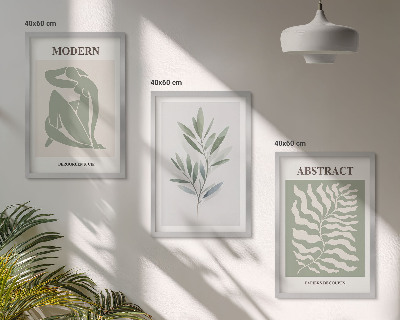 Billedsæt til soveværelset Matisse akvarel boho design