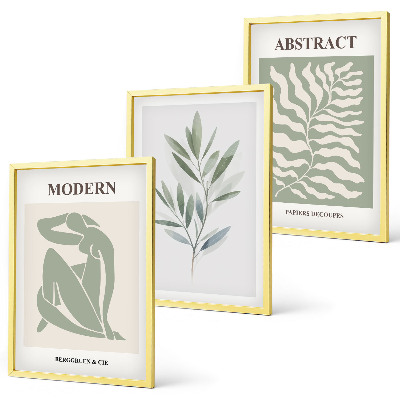 Billedsæt til soveværelset Matisse akvarel boho design