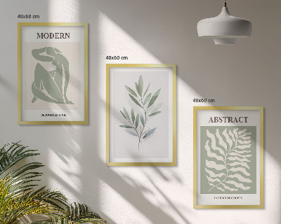 Billedsæt til soveværelset Matisse akvarel boho design