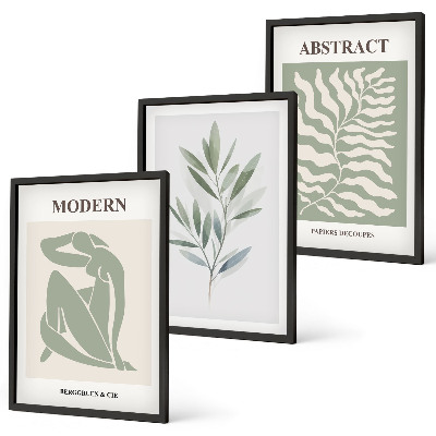 Billedsæt til soveværelset Matisse akvarel boho design