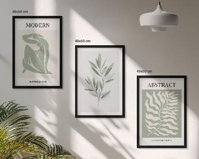 Billedsæt til soveværelset Matisse akvarel boho design