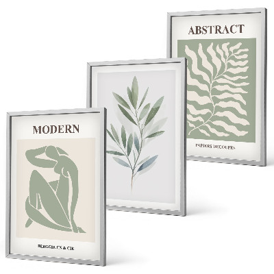 Billedsæt til soveværelset Matisse akvarel boho design