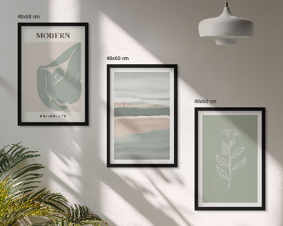 Billedvæg inspiration Abstrakte pastelfarvede planteformer
