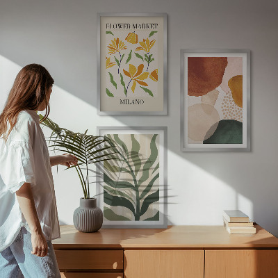 Billedvæg inspiration Blomsterabstrakte former