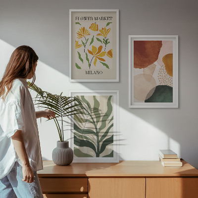 Billedvæg inspiration Blomsterabstrakte former